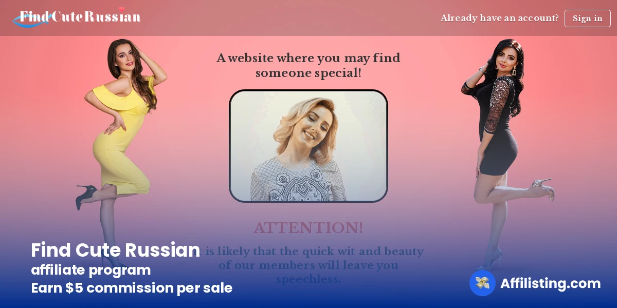 Find Cute Russian affiliate program