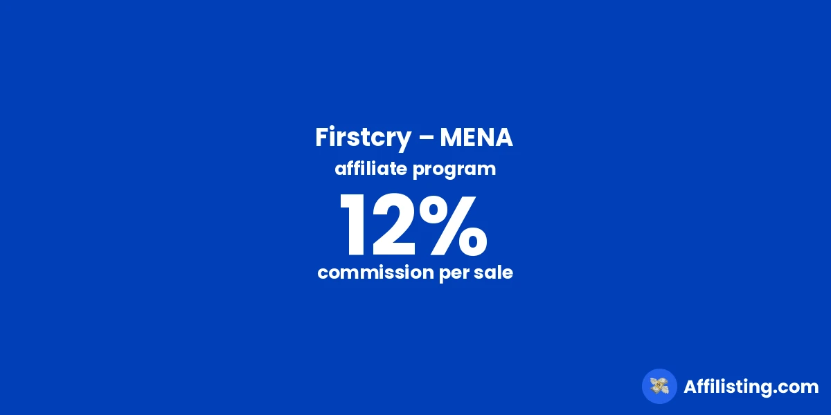 Firstcry – MENA affiliate program