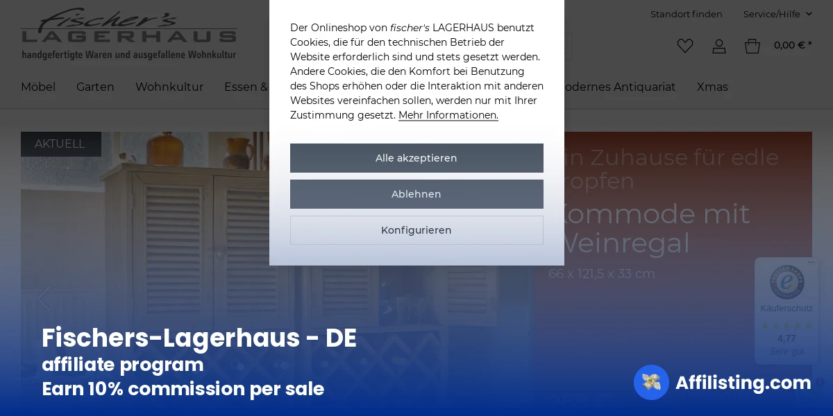 Fischers-Lagerhaus - DE affiliate program
