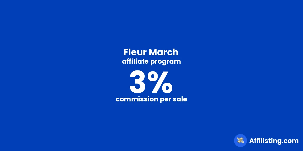 Fleur March affiliate program