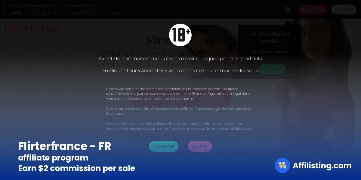Flirterfrance - FR affiliate program