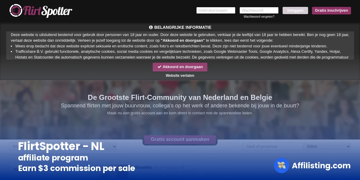 FlirtSpotter - NL affiliate program