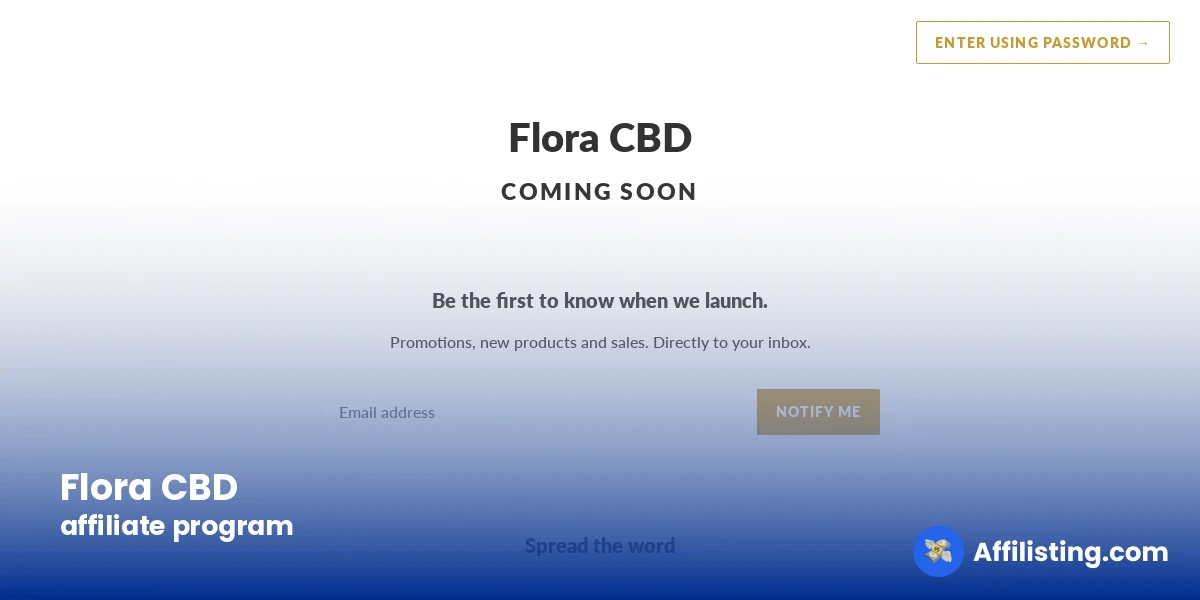 Flora CBD affiliate program