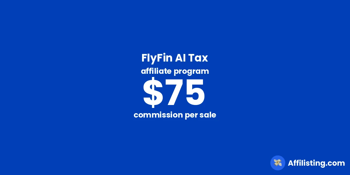 FlyFin AI Tax affiliate program