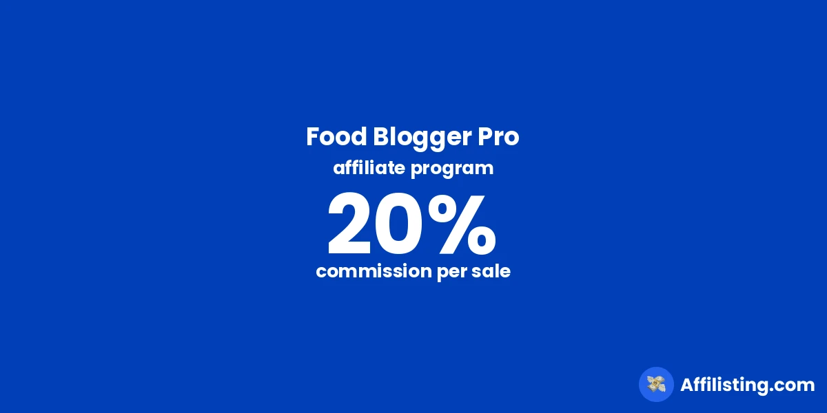 Food Blogger Pro affiliate program