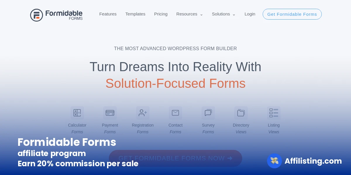 Formidable Forms affiliate program