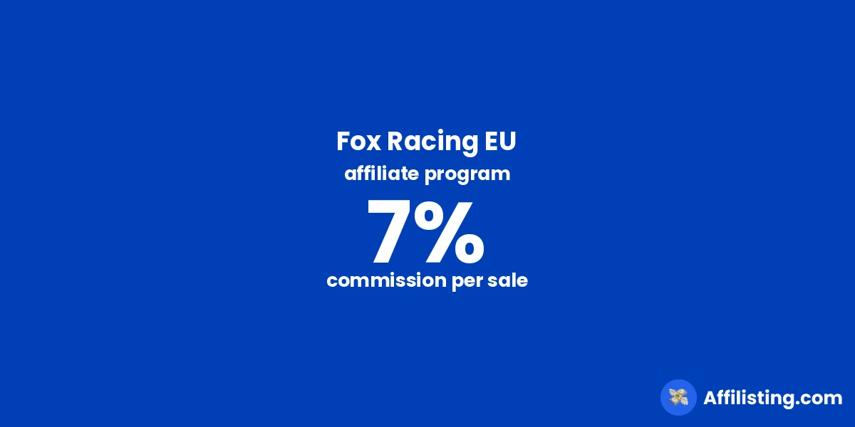 Fox Racing EU affiliate program