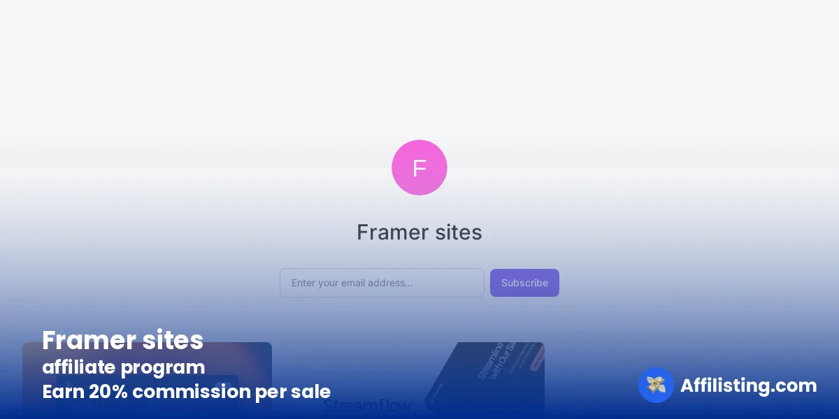 Framer sites affiliate program