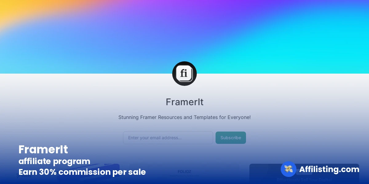 FramerIt affiliate program