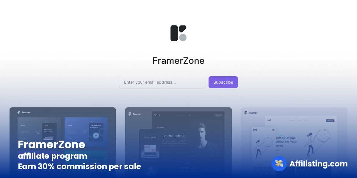 FramerZone affiliate program