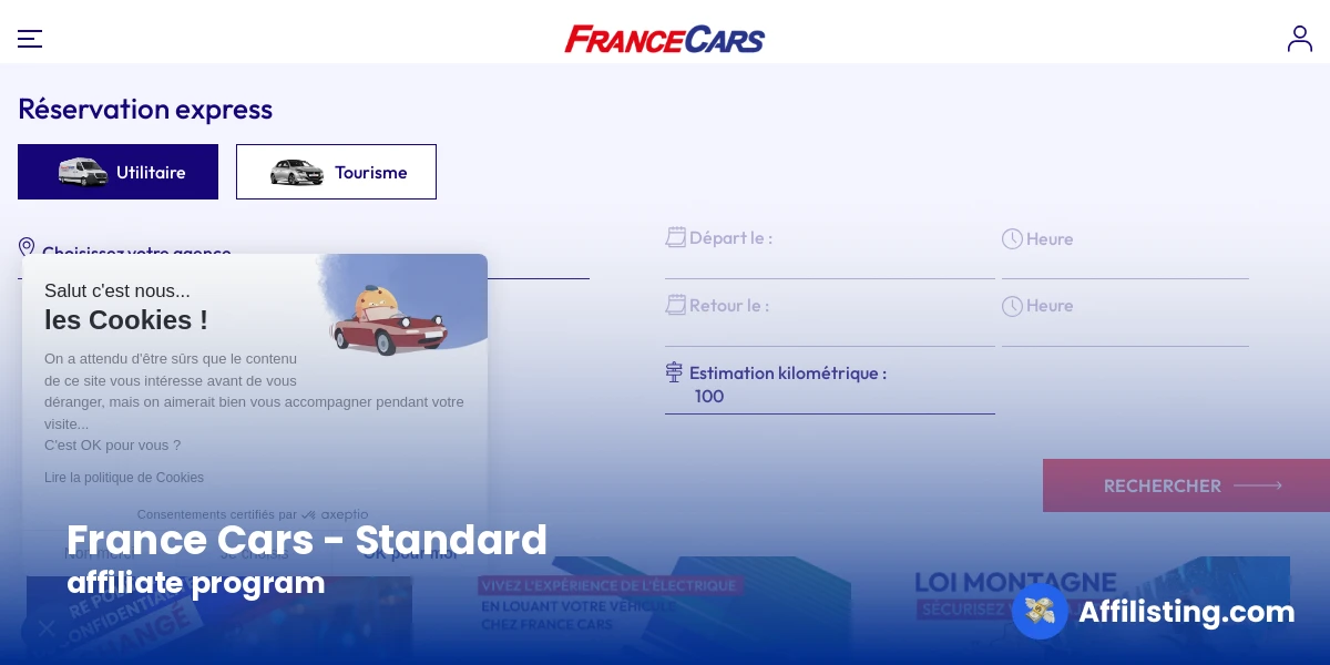 France Cars - Standard affiliate program