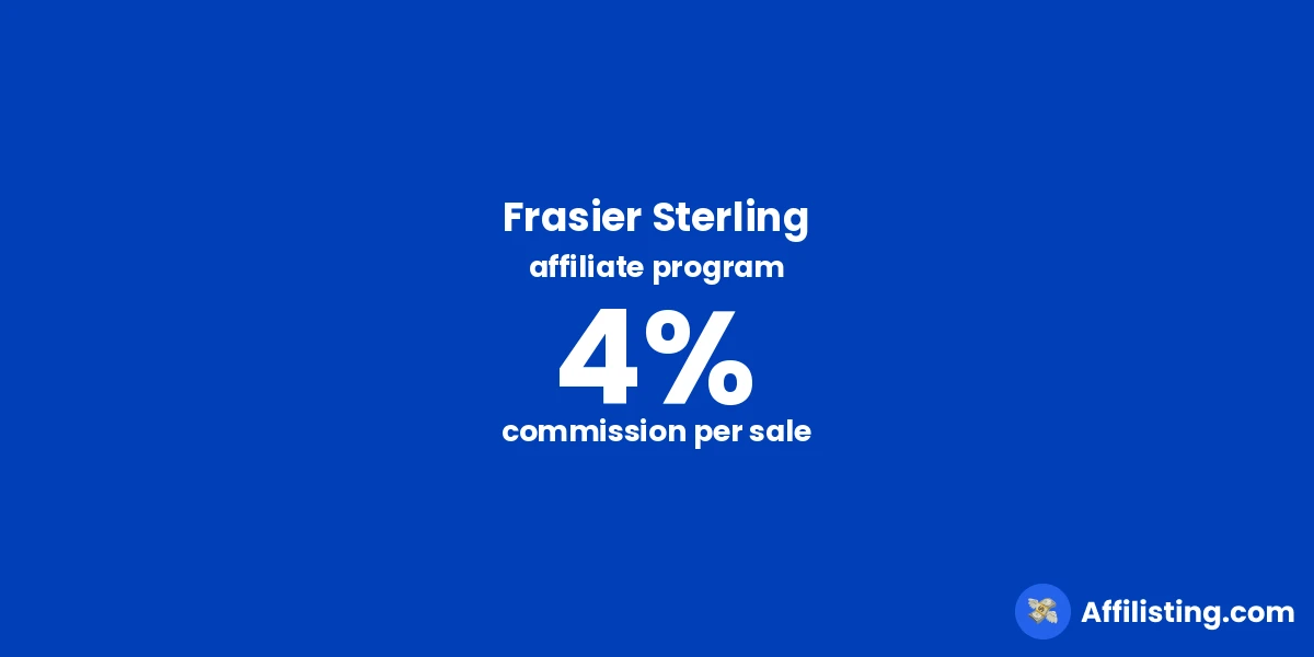 Frasier Sterling affiliate program