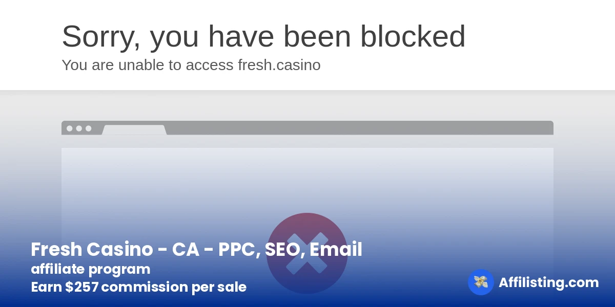 Fresh Casino - CA - PPC, SEO, Email affiliate program