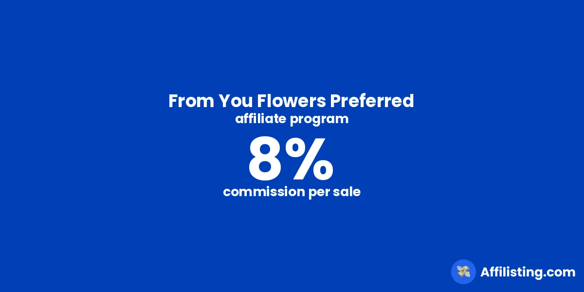 From You Flowers Preferred affiliate program