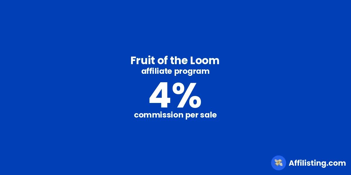 Fruit of the Loom affiliate program