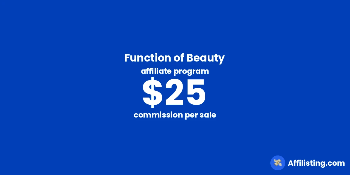 Function of Beauty affiliate program