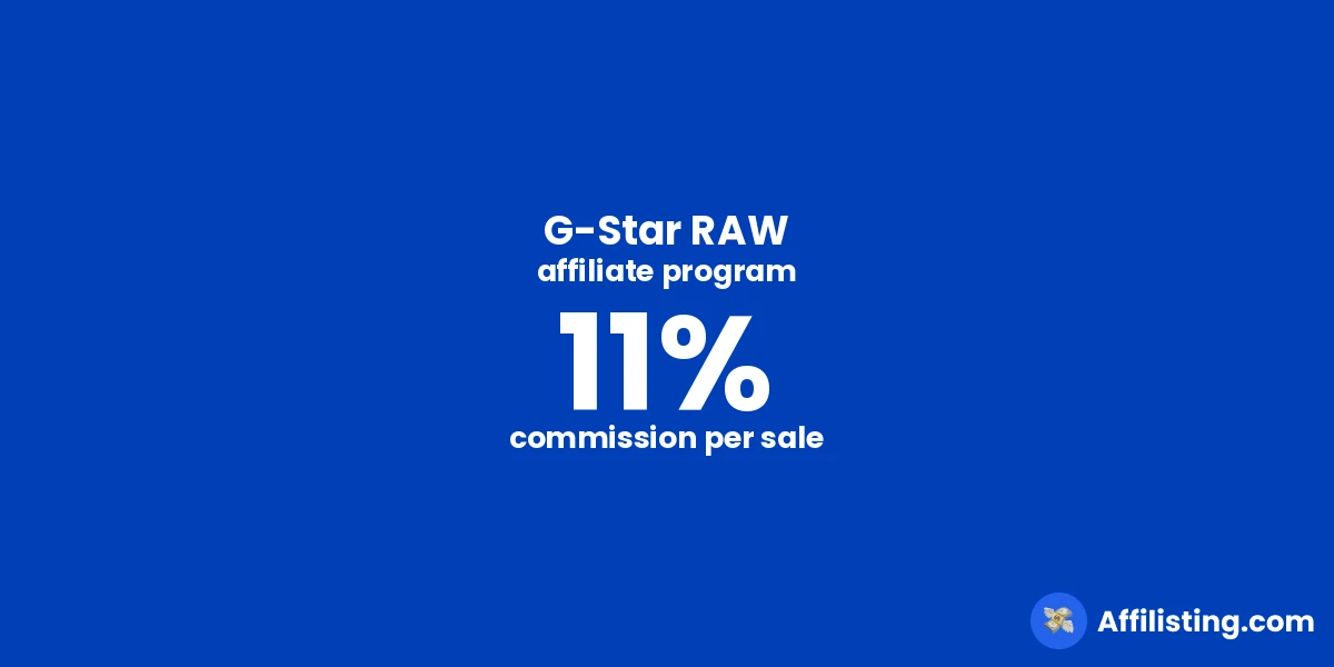 G-Star RAW affiliate program