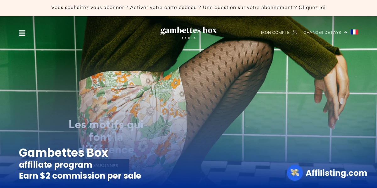 Gambettes Box affiliate program