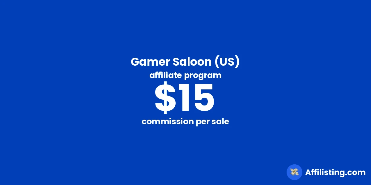 Gamer Saloon (US) affiliate program