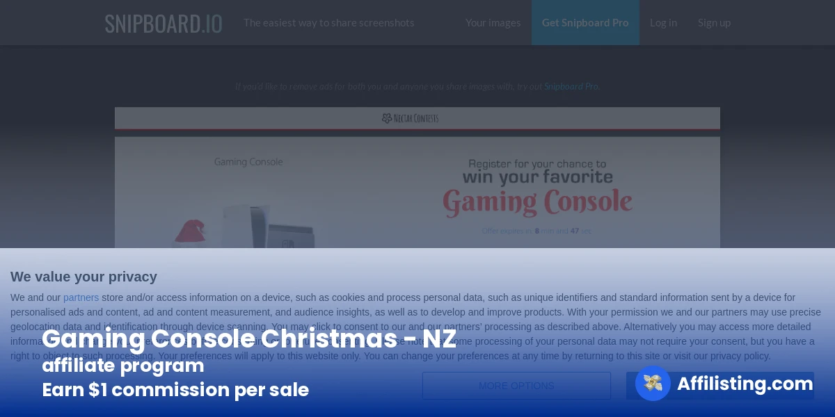 Gaming Console Christmas - NZ affiliate program