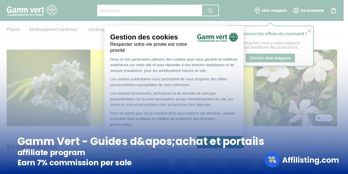 Gamm Vert - Guides d&apos;achat et portails affiliate program