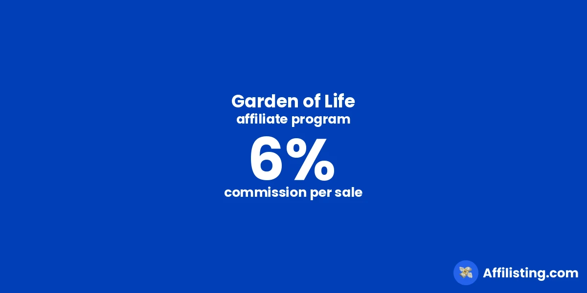 Garden of Life affiliate program