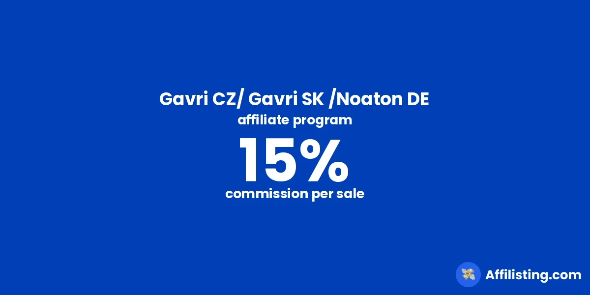 Gavri CZ/ Gavri SK /Noaton DE affiliate program