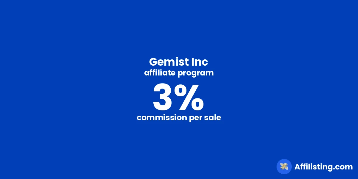 Gemist Inc affiliate program