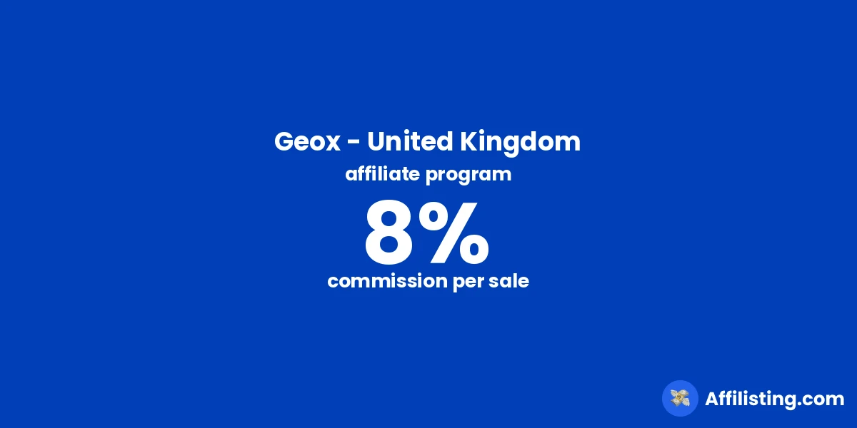 Geox - United Kingdom affiliate program