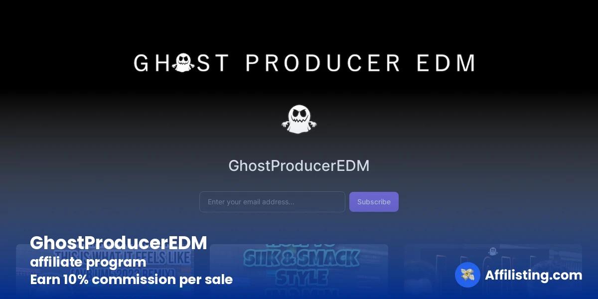 GhostProducerEDM affiliate program