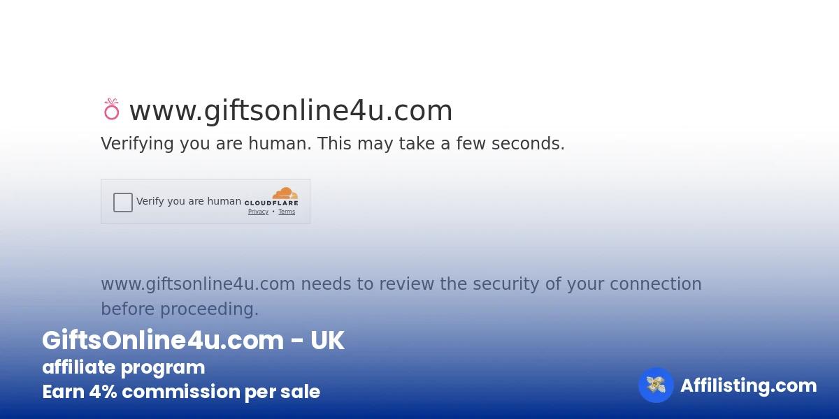 GiftsOnline4u.com - UK affiliate program