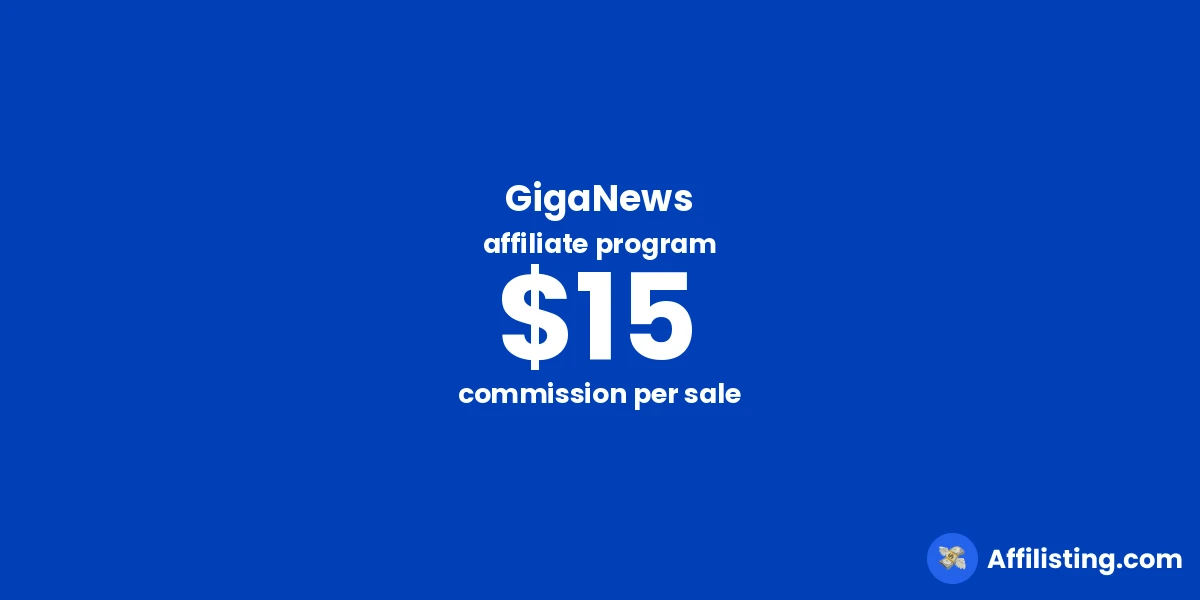 GigaNews affiliate program