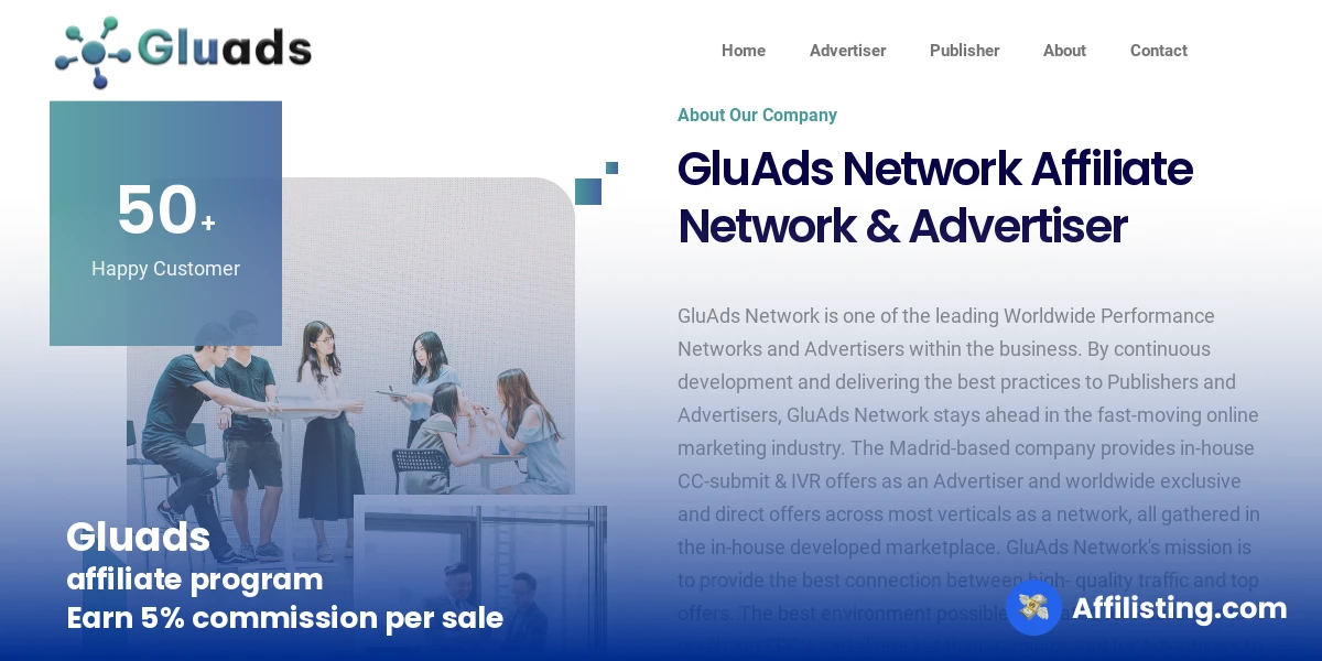 Gluads affiliate program