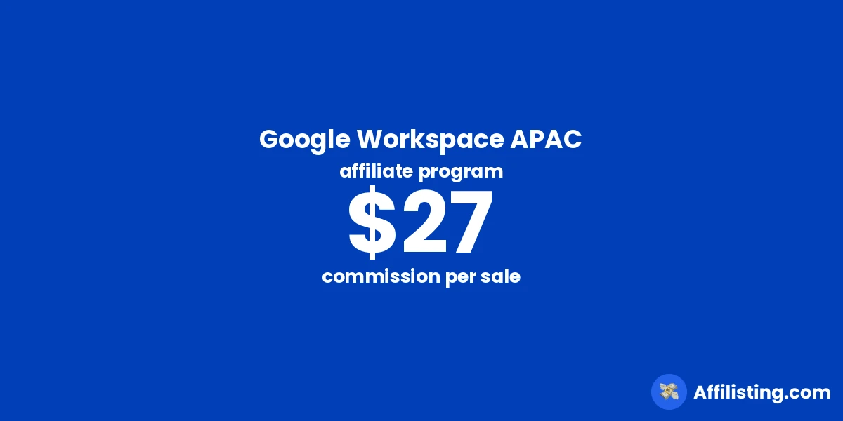 Google Workspace APAC affiliate program