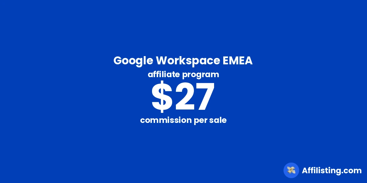 Google Workspace EMEA affiliate program