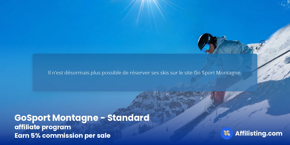 GoSport Montagne - Standard affiliate program