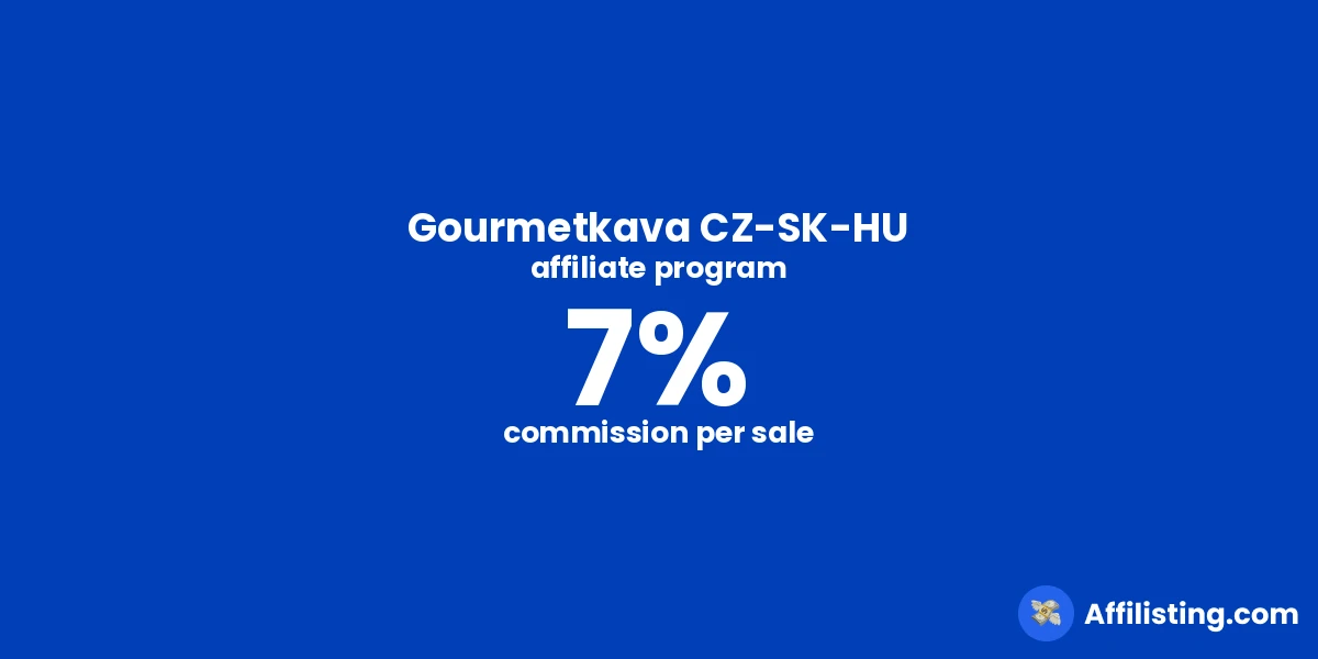 Gourmetkava CZ-SK-HU affiliate program
