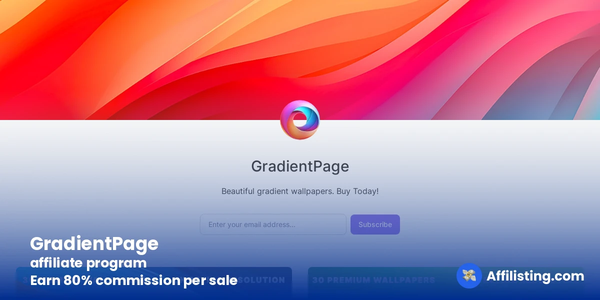 GradientPage affiliate program
