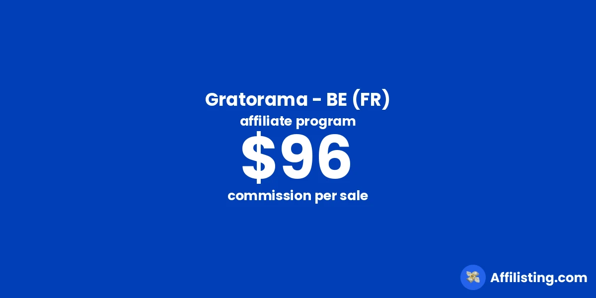 Gratorama - BE (FR) affiliate program
