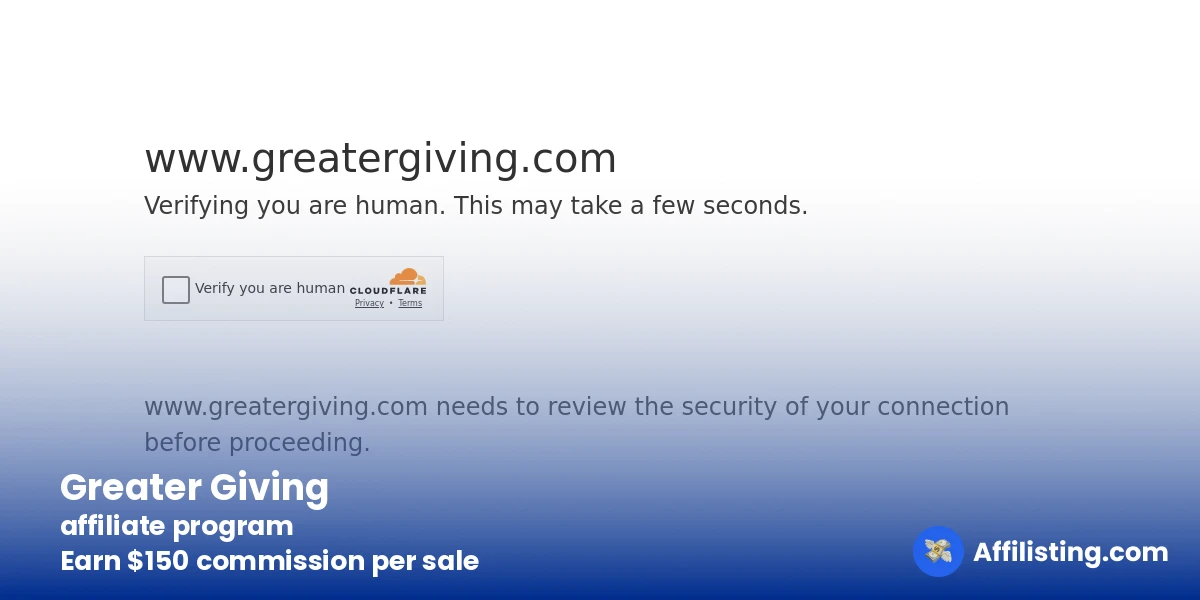 Greater Giving affiliate program