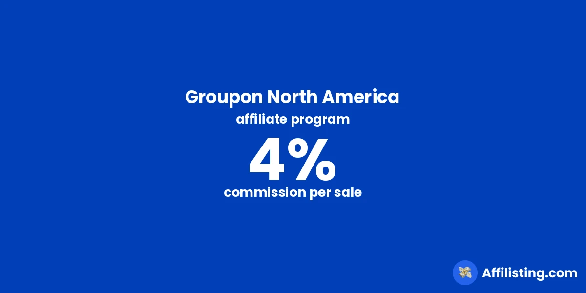 Groupon North America affiliate program