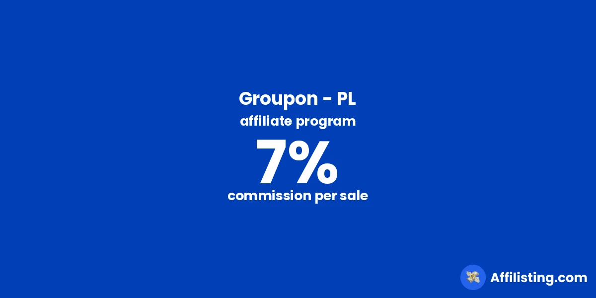 Groupon - PL affiliate program