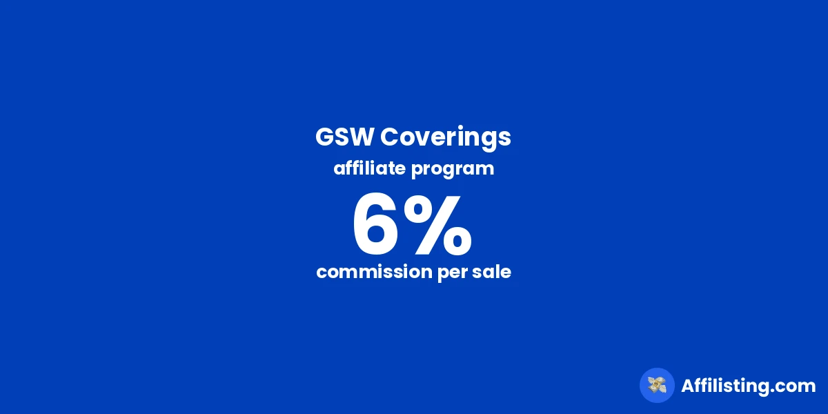 GSW Coverings affiliate program