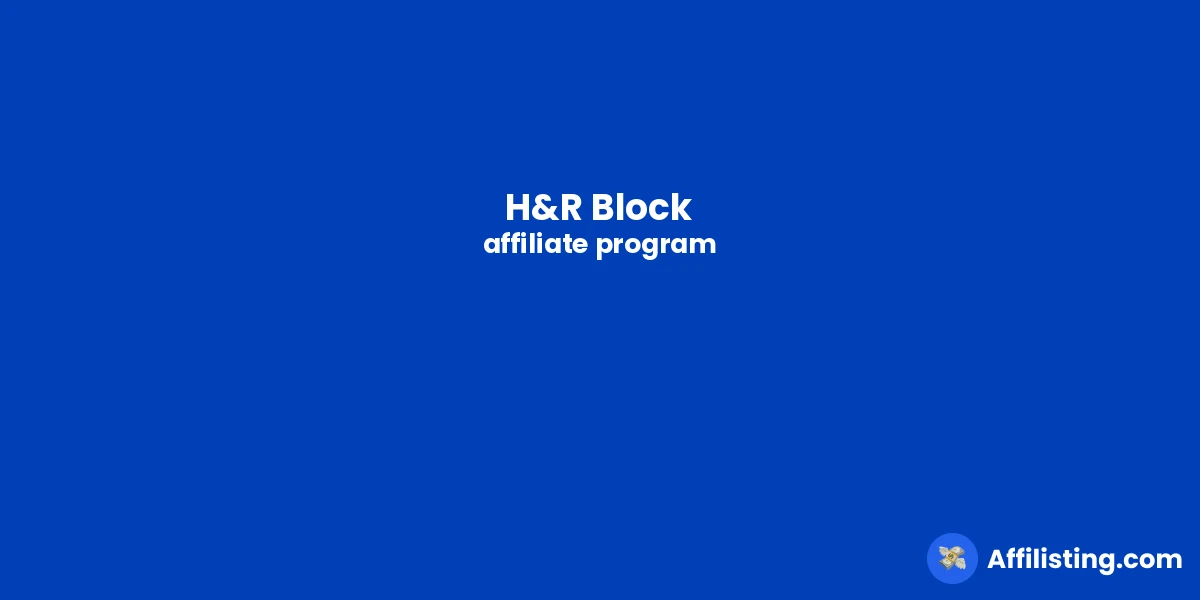 H&R Block affiliate program