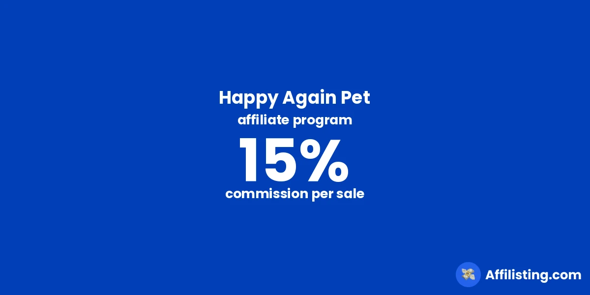 Happy Again Pet affiliate program