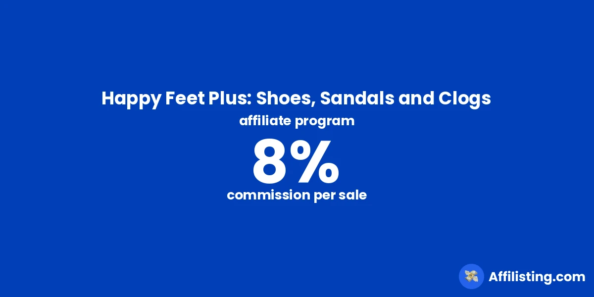 Happy Feet Plus: Shoes, Sandals and Clogs affiliate program