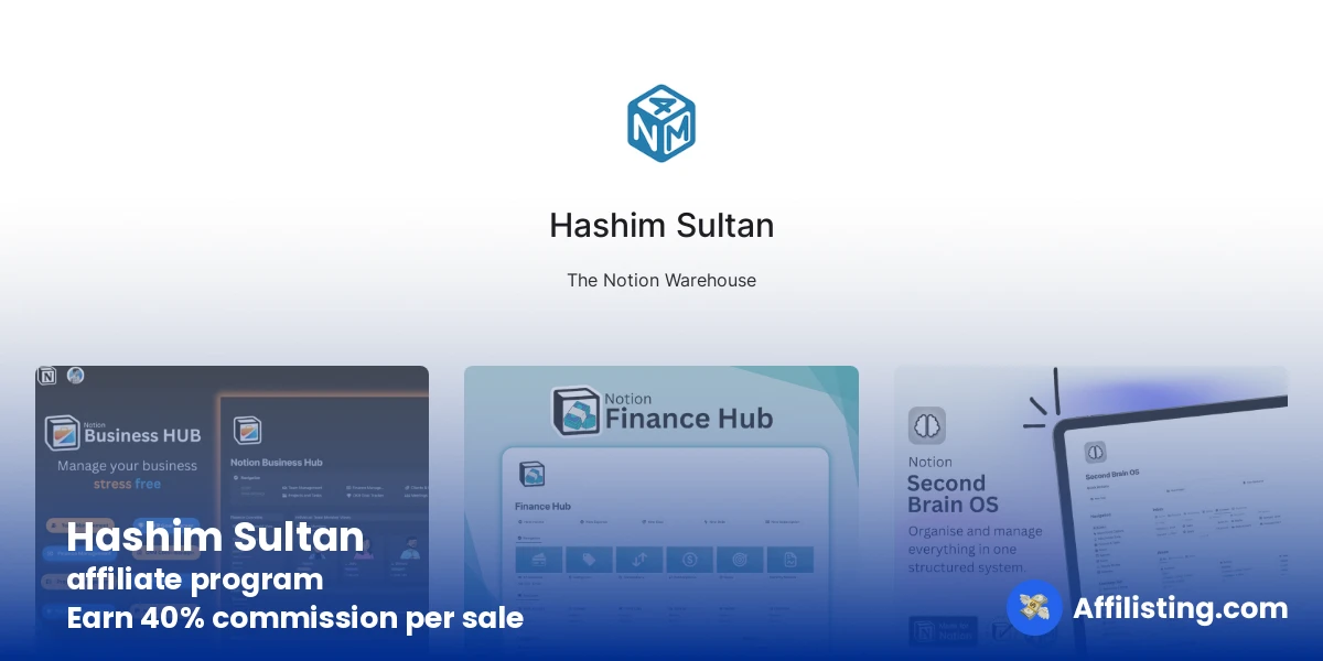 Hashim Sultan affiliate program