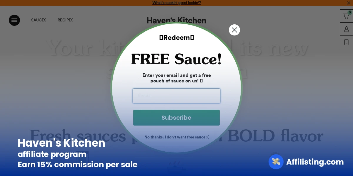 Haven's Kitchen affiliate program