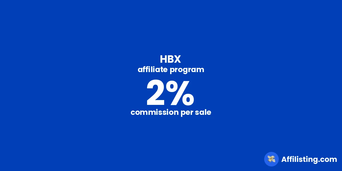HBX affiliate program