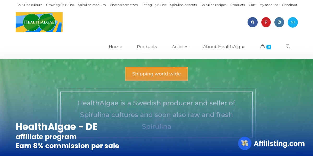 HealthAlgae - DE affiliate program